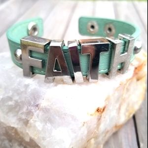 BCBGeneration Metallic FAITH affirmation Bracelet